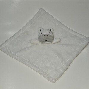 Baby Gear Zebra Lovey Security Blanket Plush Baby Toy 14"x14" SOFT White Black